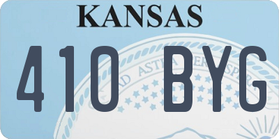 KS license plate 410BYG