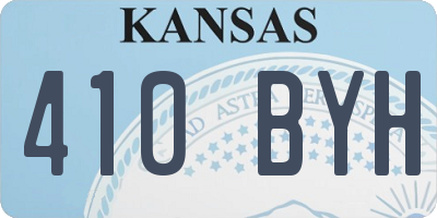 KS license plate 410BYH