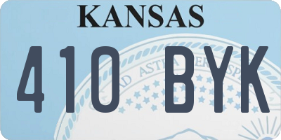 KS license plate 410BYK