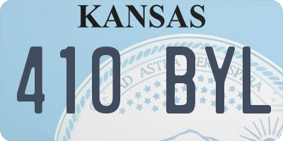KS license plate 410BYL