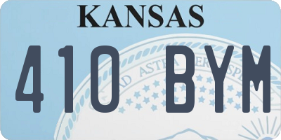 KS license plate 410BYM