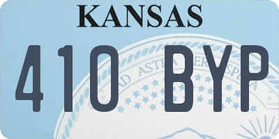 KS license plate 410BYP