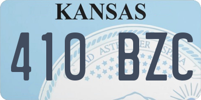 KS license plate 410BZC