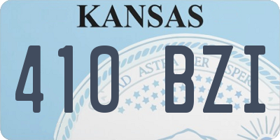 KS license plate 410BZI