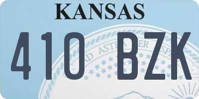KS license plate 410BZK