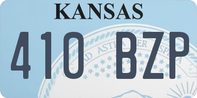 KS license plate 410BZP