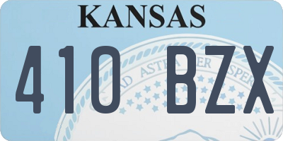KS license plate 410BZX
