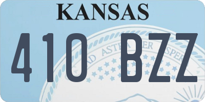 KS license plate 410BZZ