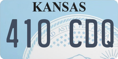 KS license plate 410CDQ