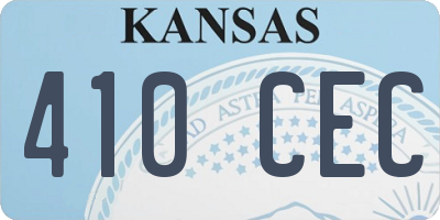 KS license plate 410CEC