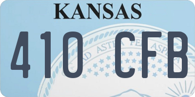 KS license plate 410CFB