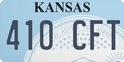 KS license plate 410CFT