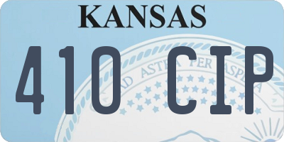 KS license plate 410CIP