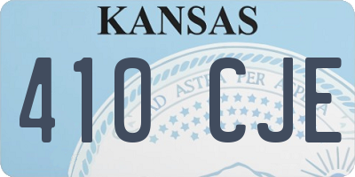 KS license plate 410CJE