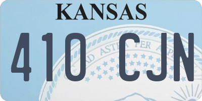 KS license plate 410CJN
