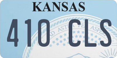 KS license plate 410CLS