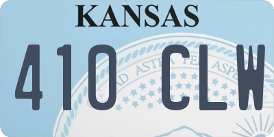 KS license plate 410CLW