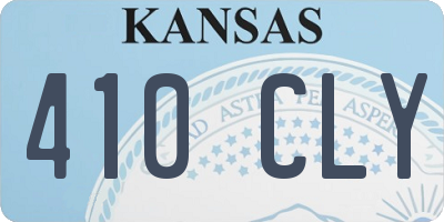 KS license plate 410CLY