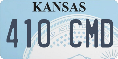 KS license plate 410CMD