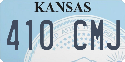 KS license plate 410CMJ