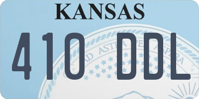 KS license plate 410DDL
