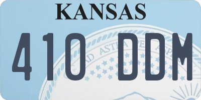 KS license plate 410DDM