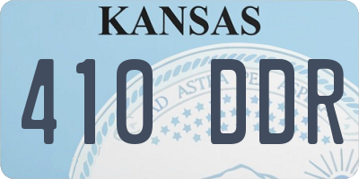 KS license plate 410DDR