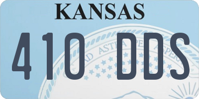 KS license plate 410DDS