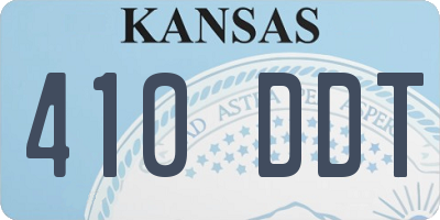 KS license plate 410DDT