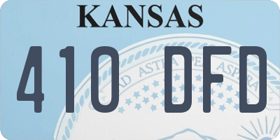 KS license plate 410DFD