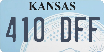 KS license plate 410DFF