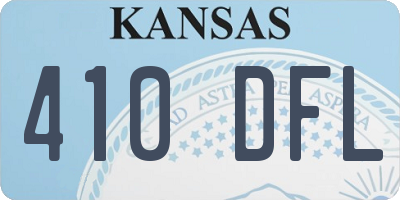 KS license plate 410DFL