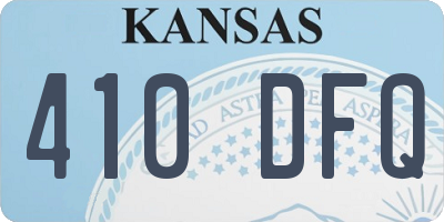 KS license plate 410DFQ