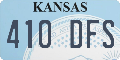 KS license plate 410DFS