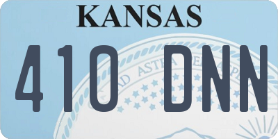 KS license plate 410DNN