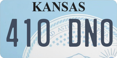 KS license plate 410DNO