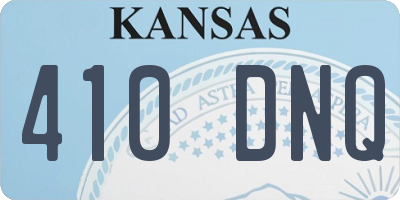KS license plate 410DNQ