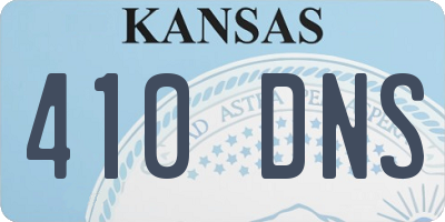 KS license plate 410DNS