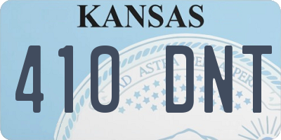 KS license plate 410DNT