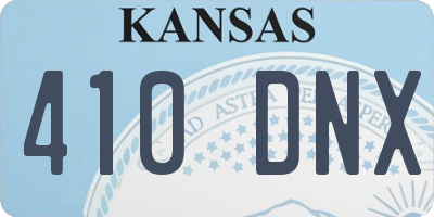 KS license plate 410DNX