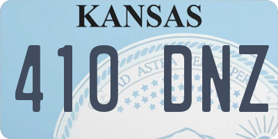 KS license plate 410DNZ