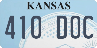 KS license plate 410DOC
