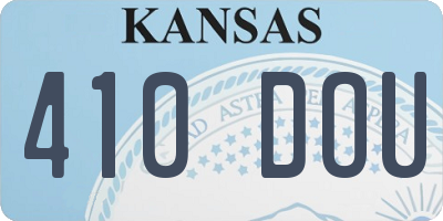 KS license plate 410DOU