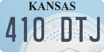 KS license plate 410DTJ