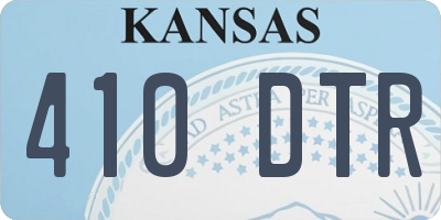 KS license plate 410DTR