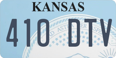 KS license plate 410DTV
