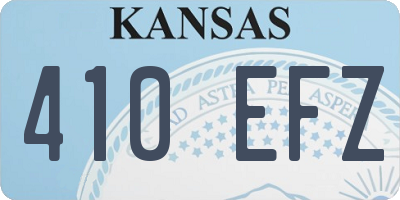KS license plate 410EFZ
