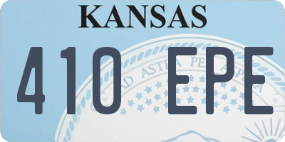 KS license plate 410EPE
