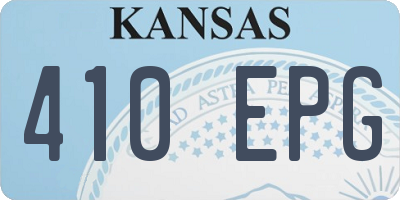 KS license plate 410EPG