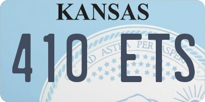 KS license plate 410ETS